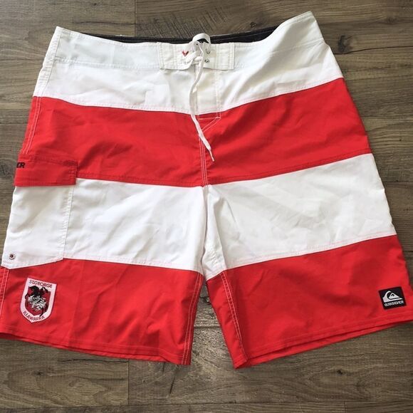 NRL New Red White Sydney Australia St George illawarra Dragons surf board shorts - Picture 1 of 6
